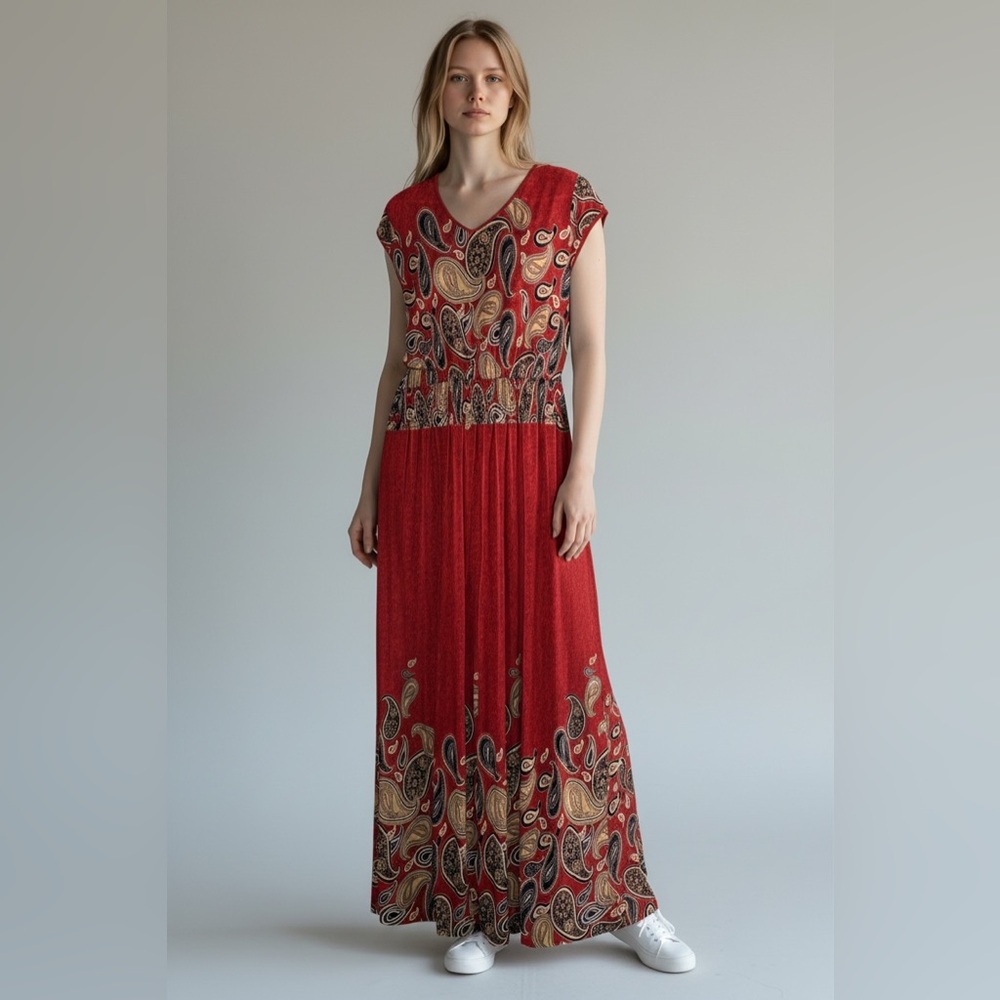 HOTS WING red paisley jumpsuit womens size XXL.